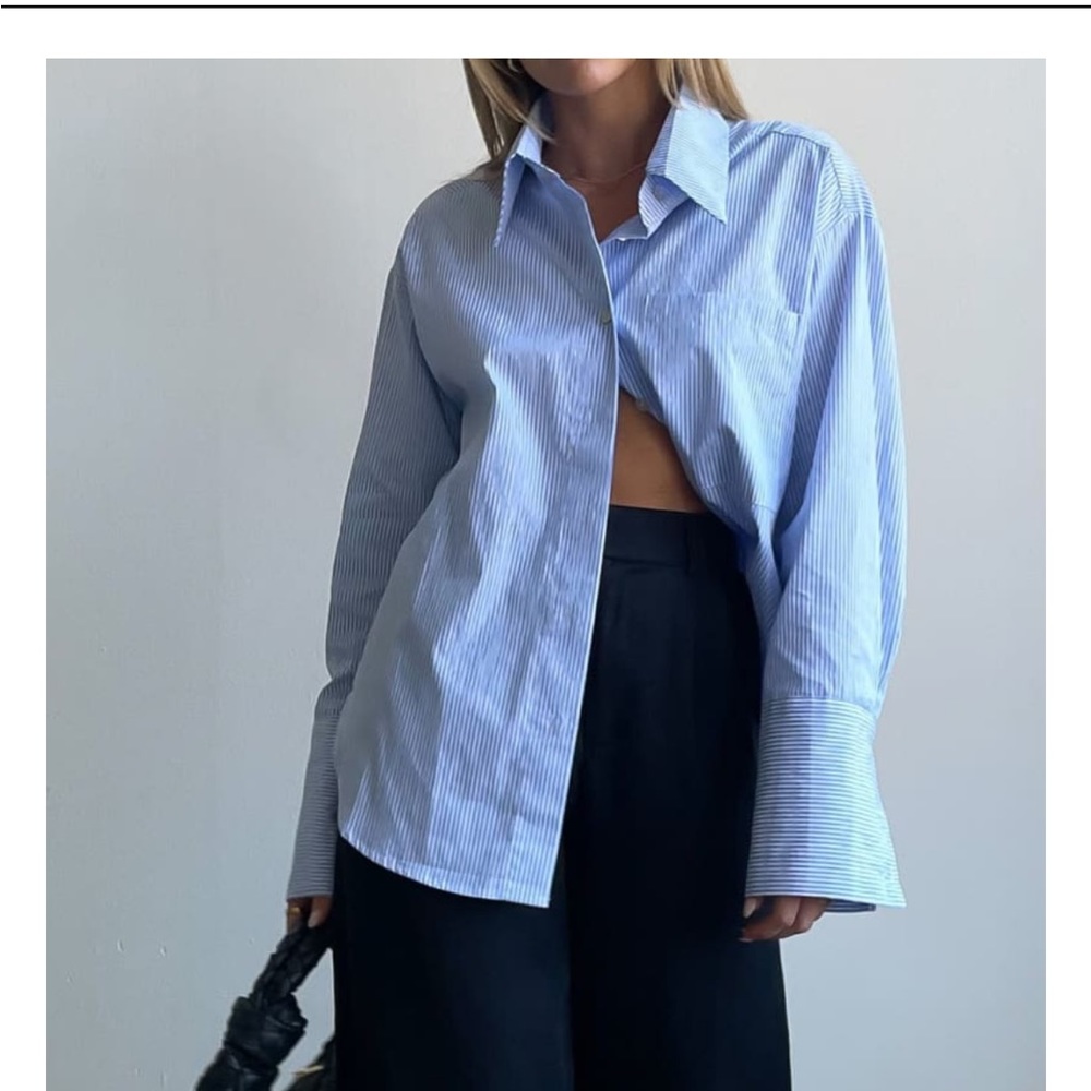 Blue Striped Button Up